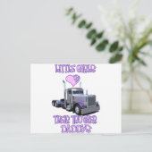Carte Postale Les Petites Filles Aiment Leurs Dads Trucker (Debout devant)