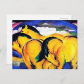 Carte Postale Les petits chevaux jaunes de Franz Marc (Devant / Derrière)