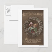 Carte Postale Les petits enfants qui s'embrassent (Devant / Derrière)