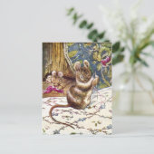 Carte Postale Les petits souris sont occupés à coudre (Debout devant)