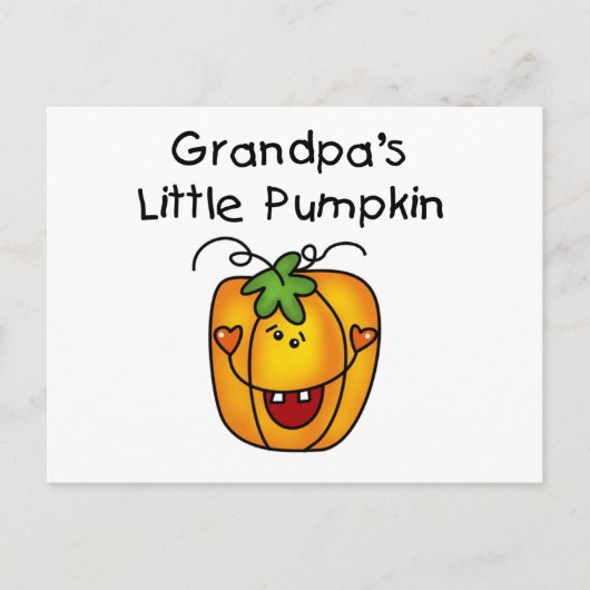 Carte Postale Les petits t-shirts et cadeaux Citrouilles de gran (Devant)