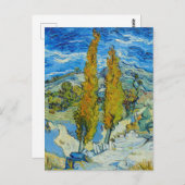 Carte Postale Les peupliers à Saint-Rémy, 1889 Vincent Van Gogh (Devant / Derrière)