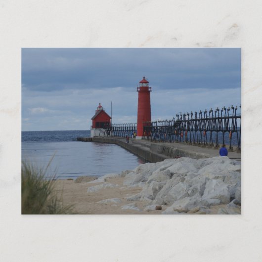 Carte Postale Les phares de Grand Haven (Devant)