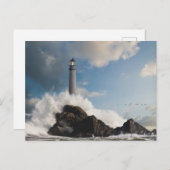 Carte Postale Les phares | Phare Avec Vagues De Crise (Devant / Derrière)