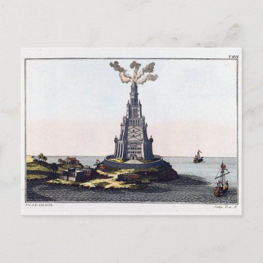 Carte Postale Les Pharos d'Alexandrie (Devant)