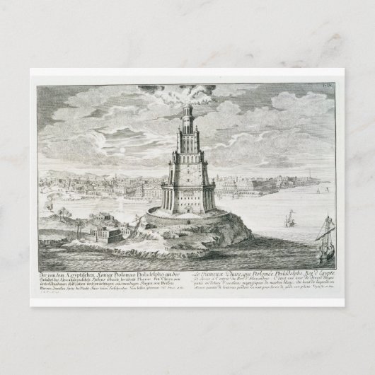 Carte Postale Les Pharos d'Alexandrie, assiette 9 de 'Entwurf ei (Devant)
