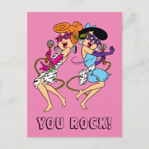 Carte Postale Les Pierrafeu   Wilma & Betty Rock Stars