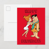 Carte Postale Les Pierrafeu | Wilma Kissing Fred (Devant / Derrière)