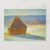 Carte Postale Les piles de voitures en neige par Claude Monet (Devant)