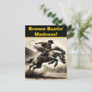 Carte Postale Les pilotes de rodéo sautent