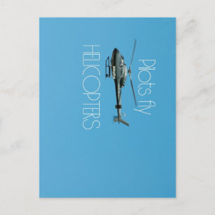 Carte Postale Les pilotes pilotent des hélicoptères