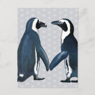 Carte Postale Les pingouins amoureux