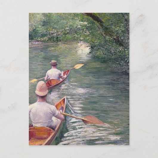 Carte Postale Les pirogues, 1878 (Devant)