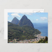 Carte Postale Les Pitons et la Soufrière (Devant / Derrière)