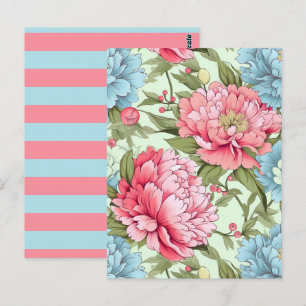Carte Postale Les pivoines taïwanaises