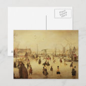 Carte Postale Les plaisirs de l'hiver (Devant / Derrière)