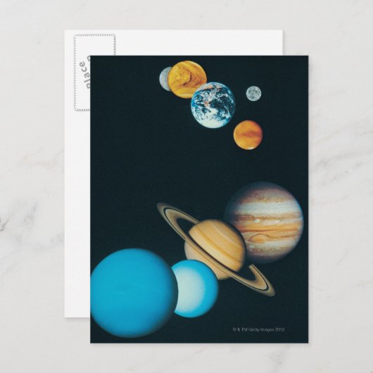 Carte Postale Les planètes (Devant / Derrière)