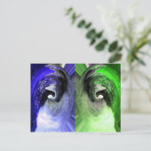 Carte Postale Les planètes bleues et vertes (Debout devant)