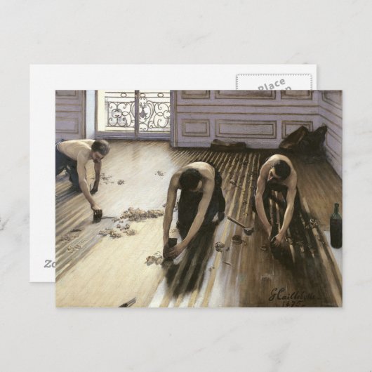 Carte Postale Les planeuses de parquet, 1875 (Devant / Derrière)