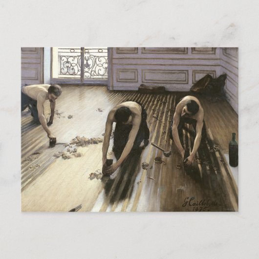 Carte Postale Les planeuses de parquet, 1875 (Devant)