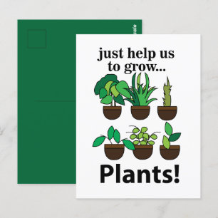 Carte Postale Les plantes Nous Aident Juste À Développer Les Pla
