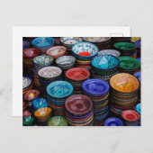 Carte Postale Les Plaques Marocaines Au Marché (Devant / Derrière)