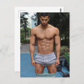 Carte Postale Les plus beaux mecs de la planète ! L'heure de l'é (Devant / Derrière)