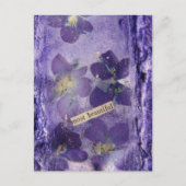 Carte Postale Les plus beaux violets violets collage (Devant)