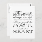 Carte Postale Les Plus Belles Choses (Devant / Derrière)