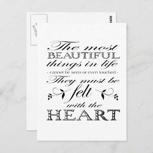 Carte Postale Les Plus Belles Choses (Devant / Derrière)