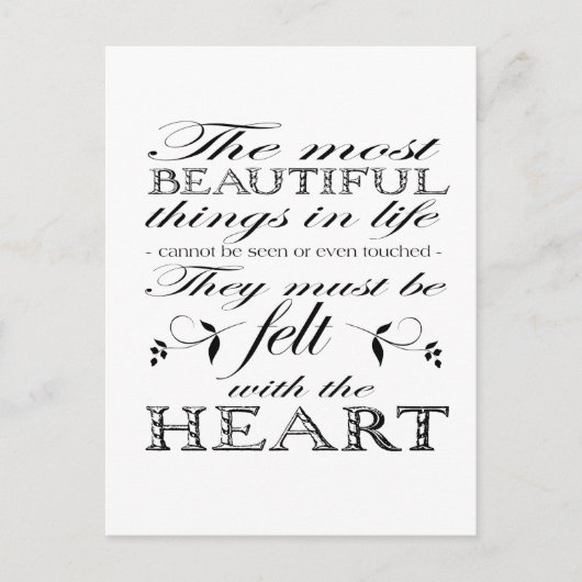 Carte Postale Les Plus Belles Choses (Devant)