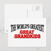 Carte Postale Les plus grands petits-enfants du monde (Devant / Derrière)