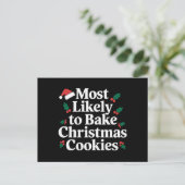Carte Postale Les plus susceptibles de cuire des cookies de Noël (Debout devant)