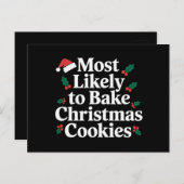 Carte Postale Les plus susceptibles de cuire des cookies de Noël (Devant / Derrière)