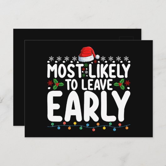 Carte Postale Les Plus Susceptibles De Quitter La Famille De Noë (Devant / Derrière)