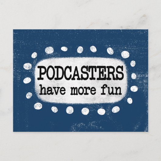 Carte postale « Les Podcasters S'amusent Plus » (Devant)