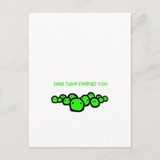 Carte Postale les pois se sentent trop