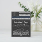 Carte Postale Les policiers prient Mince Ligne Bleue (Debout devant)