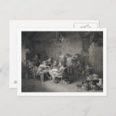 Carte Postale Les politiciens du village, gravé par Abraham Raim (Devant / Derrière)