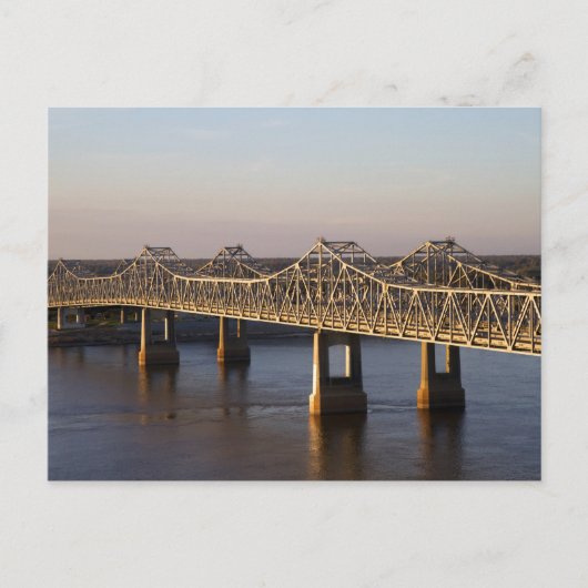 Carte Postale Les ponts Natchez-Vidalia qui s'étendent (Devant)