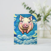 Carte Postale Les porcs voleront (Debout devant)