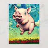 Carte Postale Les porcs voleront (Devant)