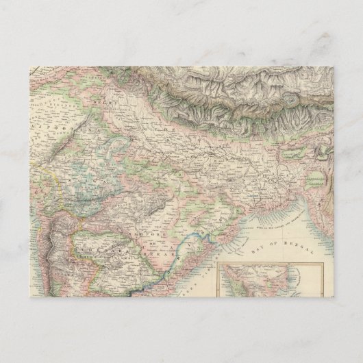 Carte Postale Les possessions britanniques aux Indes orientales (Devant)