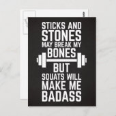 Carte Postale Les postures accroupies me feront la citation de (Devant / Derrière)