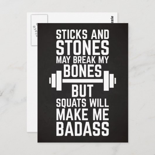 Carte Postale Les postures accroupies me feront la citation de (Devant / Derrière)