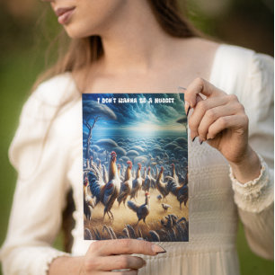 Carte Postale Les Poulets Dansent À Travers Les Champs