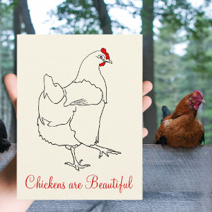 Carte Postale Les poulets sont de belles jolies danses en Dessin
