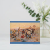 Carte Postale Les premières traces de roues de Charles M. Russel (Debout devant)