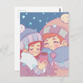 Carte Postale Les premiers matins en hiver (Devant / Derrière)