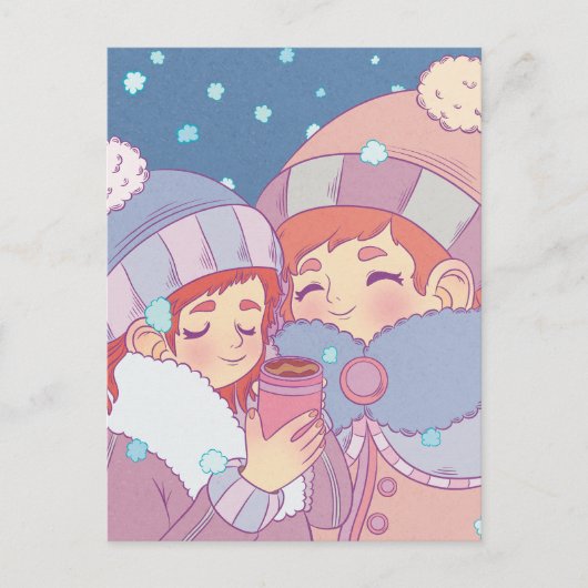 Carte Postale Les premiers matins en hiver (Devant)